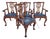 Councill Chippendale Mahogany & Leather Dining Chairs Set of 4 For Sale