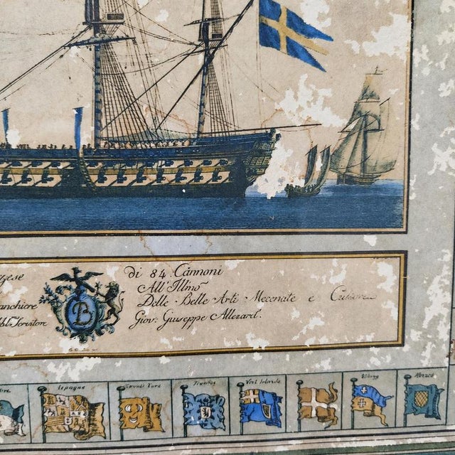 Giovanni Giuseppe Allezard, Swedish 84-Gun Ship, 1920s, Wood and Paper For Sale - Image 8 of 9