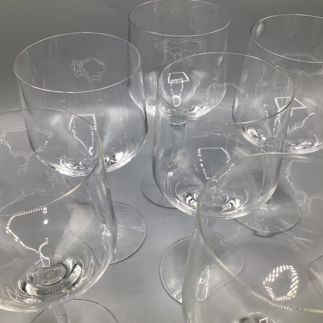 Orrefors Swedish Midcentury Modern Orrefors Rhapsody Claret Wine Glasses-Set of 6 For Sale - Image 4 of 13