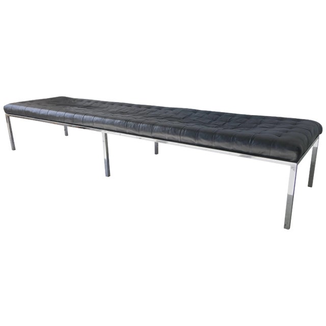 1970s Chrome "Museum" Bench for Metropolitan For Sale
