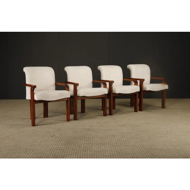 Mid-Century Modern Set of Four Sculptural Armchairs in the Style of Afra & Tobia Scarpa, 1970s For Sale - Image 3 of 15
