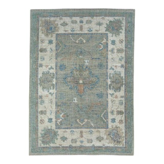 Turkish Oushak Rug 5' x 6'11" #17885 For Sale