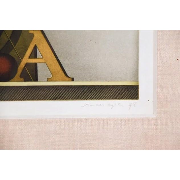 Modern 1970s Friedrich Meckseper Original Signed Etching W Aquatint #D For Sale - Image 3 of 4
