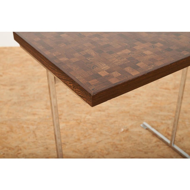 Console Table with Chrome-Plated Metal Frame For Sale - Image 5 of 9