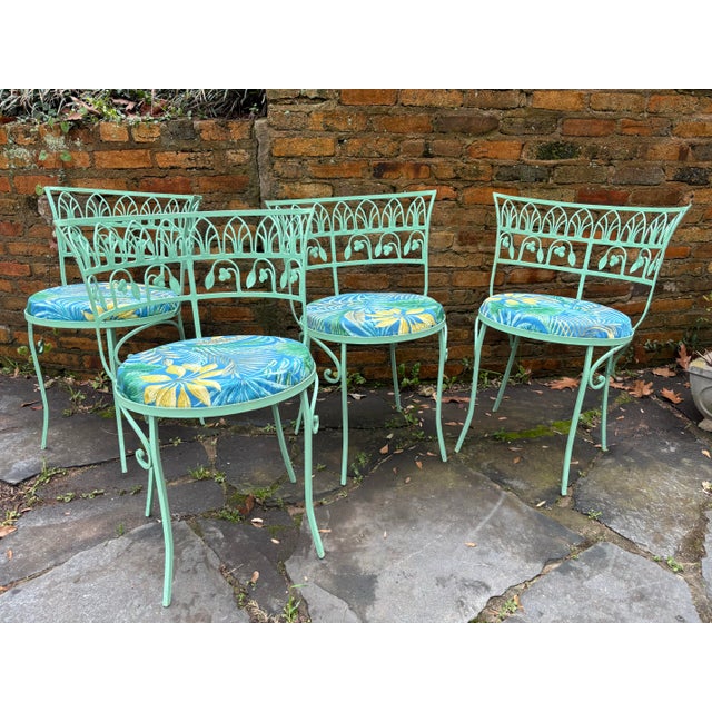 1950s Salterini Pool Side Chairs, Set of 4, Attributed For Sale - Image 5 of 12