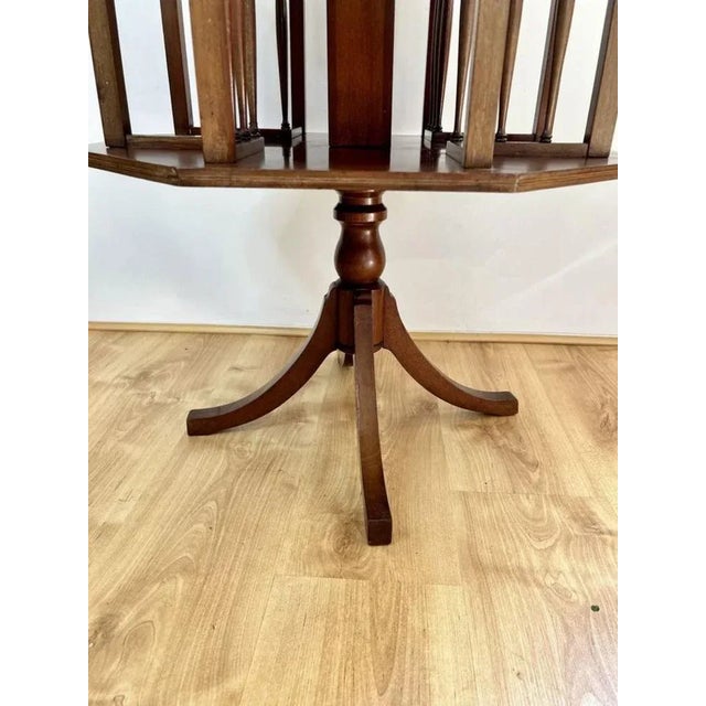 Edwardian Mahogany Inlaid Revolving Bookcase, 1900s For Sale - Image 4 of 8