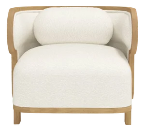 Odette Curvy Club Chair with Natural Oak Wood Frame from Fred & Juul