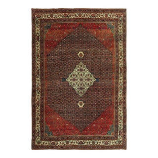 Zabihi Collection Palace Size Antique Persian Bidjar Rug - 15'7" x 22'4" For Sale