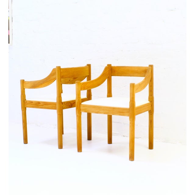 Wood Carimate Dining Chairs by Vico Magistretti for Cassina, 1960, Set of 4 For Sale - Image 7 of 18
