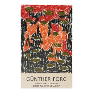 1994 Günther Förg Erker Gallery Lithograph Poster