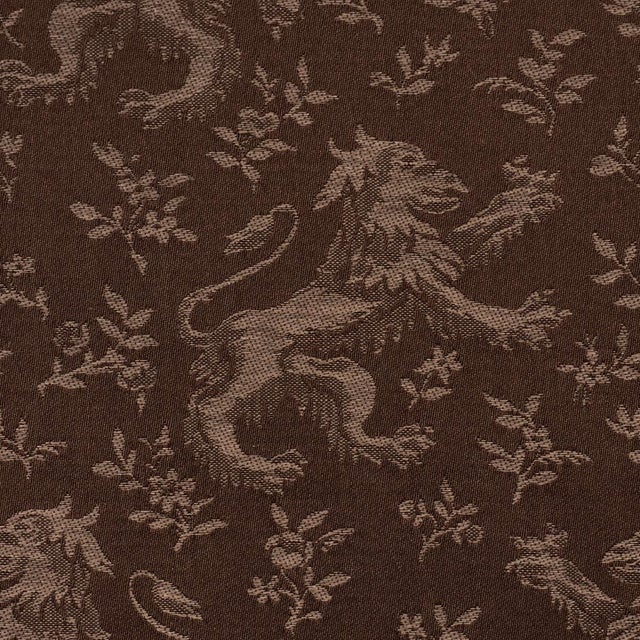 Traditional Schumacher Ewan'S Beasts Fabric In Brown For Sale - Image 3 of 6