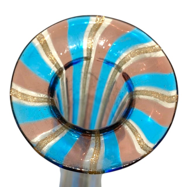 Mid 20th Century Italian Murano Art Glass Decanter Style After Gio Ponti Venini For Sale - Image 9 of 14