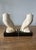 Alabaster 1970s Vintage Italian Arnaldo Gianelli Alabaster Owl Bookends-a Pair, Signed For Sale - Image 8 of 11