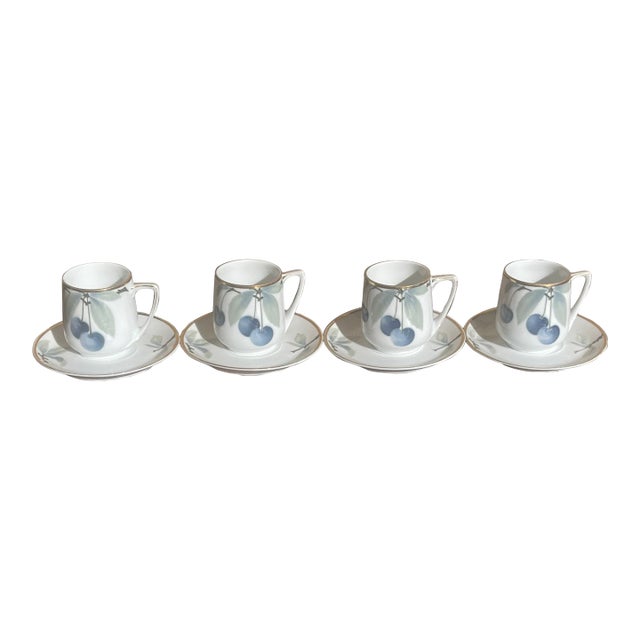 Art Nouveau C1910 Germany Rosenthal Donatello Espresso Set of 4 For Sale