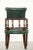 Chesterfield Office Chair in Green Flamed Cowhide Leather For Sale - Image 4 of 14
