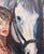 French School, Portrait of a Woman and Her Horse, 1988, Oil on Board, Framed For Sale - Image 9 of 18