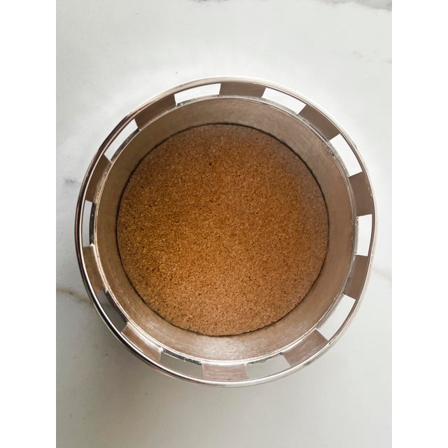 1980s Emilia Castillo Vintage Hand Hammered Silver Plate Wine Bottle Coaster For Sale In Chicago - Image 6 of 10