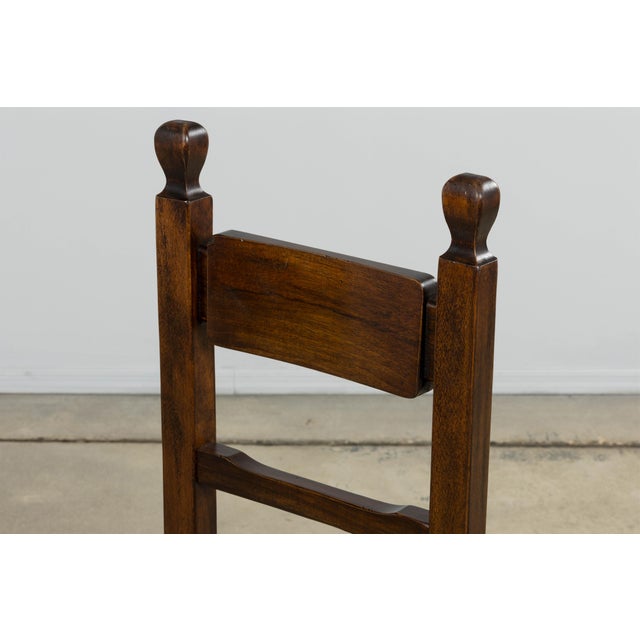Set of Six French Provincial Oak Rush Seat Dining Chairs, Mid-20th Century For Sale - Image 15 of 18