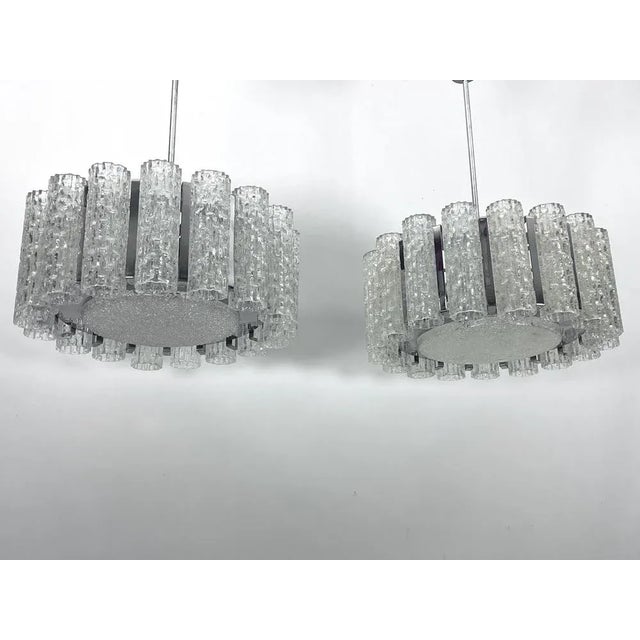 Mid-Century Murano Glass Element Ceiling Lights, Italy, 1960s, Set of 2 For Sale - Image 8 of 12