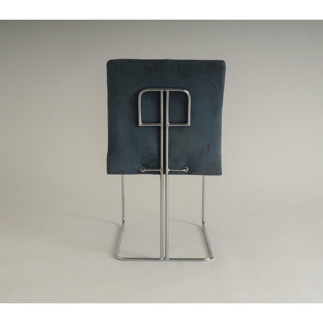 Blue Dining Chairs attributed to Ernesto Radaelli for Saporiti, 1970s, Set of 4 For Sale - Image 8 of 18