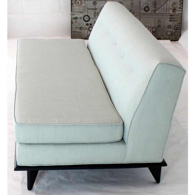 New Upholstery John Widdicomb Mid-Century Modern Loveseat Couch For Sale - Image 6 of 9