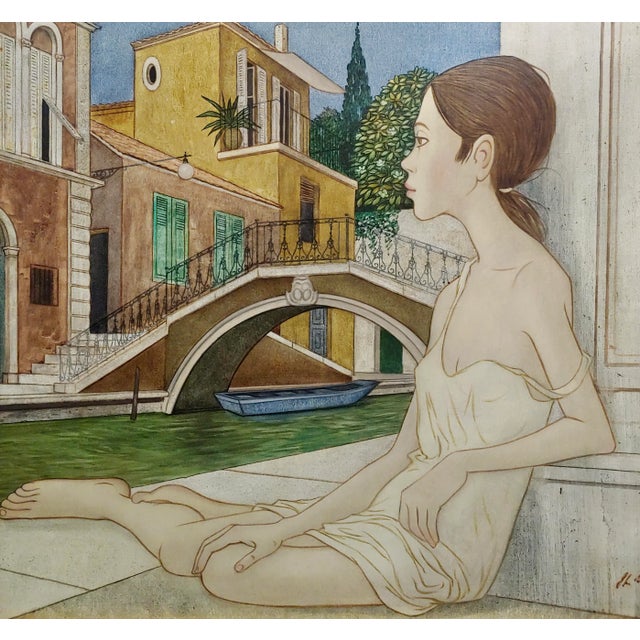 Philippe Noyer - the Venetian Girl -Oil Painting For Sale - Image 4 of 10