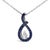 Drape your neckline with the breathtaking allure of this .925 sterling silver pendant necklace, meticulously rhodium-...