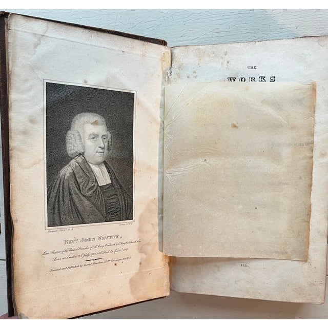 Brown Fine Leather Bindings - Books by Reverend John Newton (1725 - 1807) New York City 1821 - 6 Volumes For Sale - Image 8 of 17