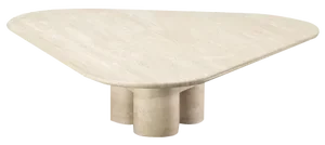 Large Travertine Coffee Table by Lorenza Bozzoli
