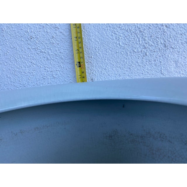 1990s Jardiniere Porcelain Fishbowl Style Planter For Sale In Los Angeles - Image 6 of 7