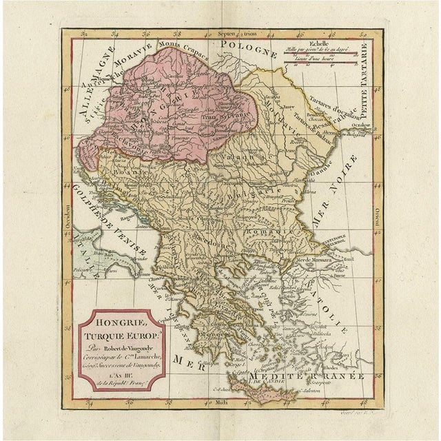 Engraved Map of Hungary and European Balkan Countries, 1806 For Sale - Image 6 of 6