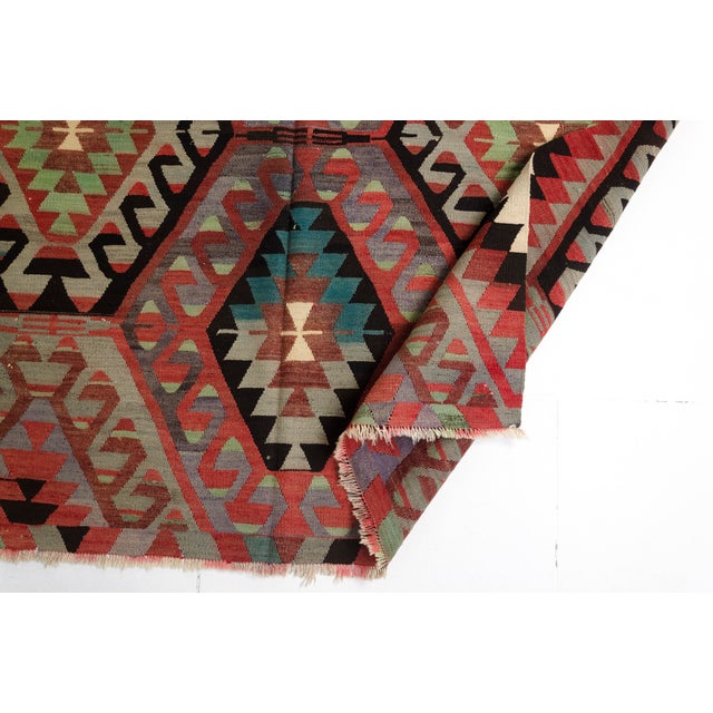 Large Vintage Kilim Rug For Sale - Image 4 of 10