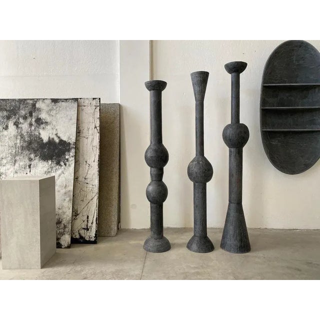 Contemporary Dark Brown Tribu Vase by Imperfettolab For Sale - Image 3 of 6