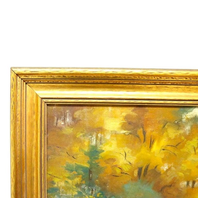 Textile Hudson River School Oil on Canvas Painting of a River Scene by A. Hirshing C1935 For Sale - Image 7 of 13