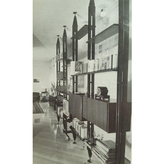 Brushed Steel & Stained Wood TV Trolley attributed to Giulio Moscatelli for Formanova, 1960s For Sale - Image 12 of 13