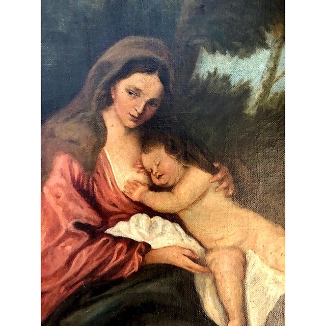 18th- To 19th-Century Old Master “The Rest of the Holy Family During the Flight Into Egypt” After Anthonius Van Dyck For Sale - Image 4 of 6
