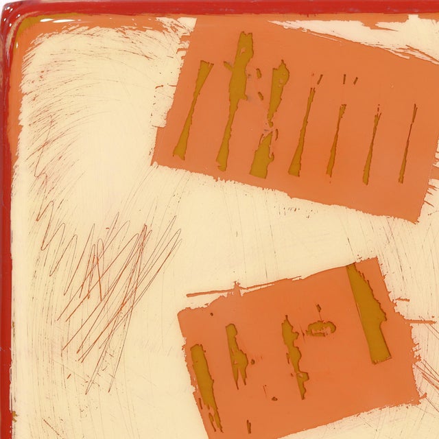 Wood The Window 376 - Original Minimalist Mixed Media Acrylic and Resin Painting on Wood Panel by Ricky Hunt For Sale - Image 7 of 9