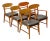 Lane “Copenhagen” Set of 5 Walnut Dining Chairs For Sale