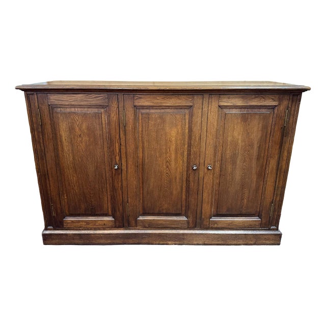 20th Century Oak Sideboard with Three Doors For Sale