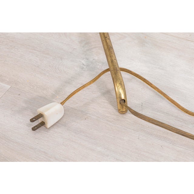 t.h. Robsjohn-Gibbings Brass Floor Lamp for Hansen Lighting New York Circa 1950s For Sale - Image 9 of 9