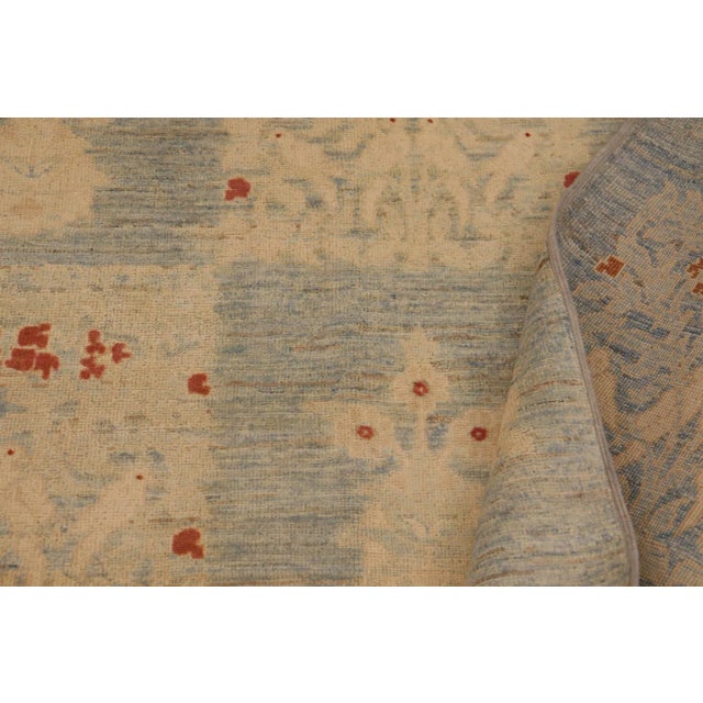 Beige Oriental Ziegler Blue Beige Hand-Knotted Wool Rug - 9'2'' X 11'8'' For Sale - Image 8 of 8