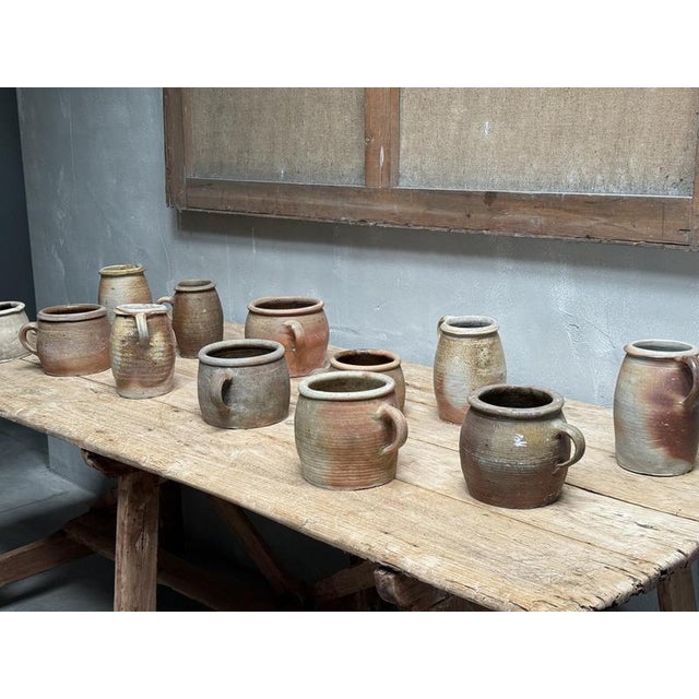 Clay Stoneware Pots, France, 1900s, Set of 12 For Sale - Image 4 of 6
