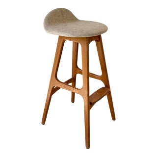 1960s Vintage Erik Buch Teak Od-61 Barstool by O. D. Mobler A-S For Sale