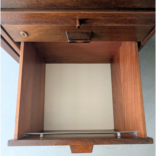 Mid 20th Century Jens Risom Walnut Executive Desk For Sale - Image 12 of 18