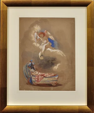 Queen Victoria's Daughter, HRH Princess Alice Maud Mary, Long Life and Happiness, Watercolour Painting, 1860