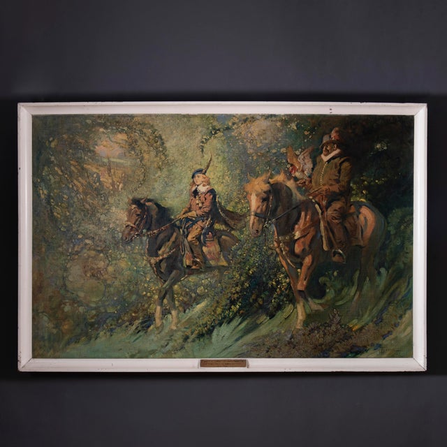 Thomas Hutchinson Peddie, James VI & Mary Queen of Scots, 1942, Oil Paintings on Masonite, Set of 2 For Sale - Image 14 of 14