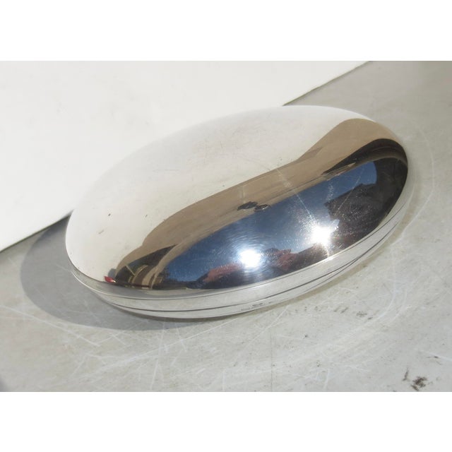 Italian Silver Mid-Century Modern Bun Box For Sale - Image 4 of 6