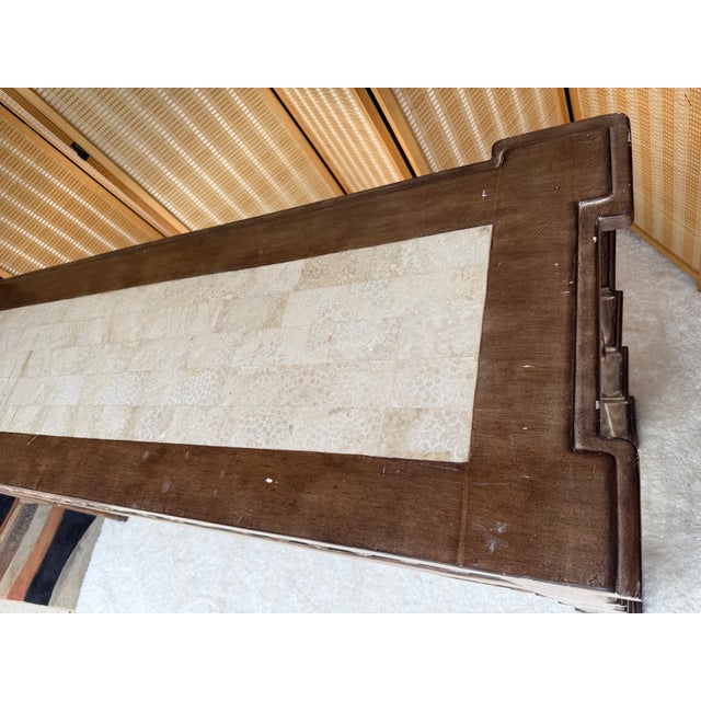 72" Vintage British Colonial Console Table For Sale - Image 15 of 15