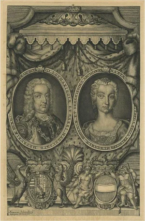 Jean van Schawberg, Holy Roman Emperor Francis I and Maria Theresa of Austria, 1737, Paper