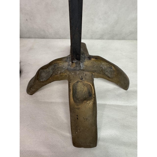 Bronze Fireplace Set by David Marshall, Set of 5 For Sale - Image 12 of 15